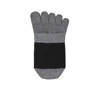 DSFIHJO Calcetines Dedos 4 pares de calcetines cinco dedos for hombre, transpirables, con punta abierta y tubo medio, for deportes, olor para Deportes(Grey Black)