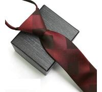 DSFIHJO Corbatas De Hombre Corbata de negocios con cremallera for hombre, 48 x 7 cm, 1200 alfileres, corbata poliéster alta gama, corbatas flores cuadrícula color liso a rayas para Formal(WE-22)