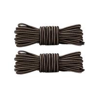 DSFIHJO Cordones Redondos Para Botas 4 pares de cordones for deportes al aire libre zapatillas con a rayas redondas botas longitud 70cm/90cm/120cm/150cm(Light brown black,150cm)