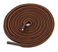 DSFIHJO Cordones Redondos Para Botas 4 pares de cordones zapatos a rayas doble Color, redondos for zapatillas deporte al aire libre, botas algodón, 70CM 90CM 120CM 150CM(Red brown black,150cm)