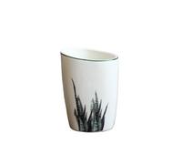 DSFIHJO Ensemble distributeur de Savon Planta Verde Accesorios de baño Set Dispensador jabón/Soporte for Cepillo Dientes/Vaso/Jabonera Productos Juego de baño Accesorios Completo(Mouthwash cup-03)