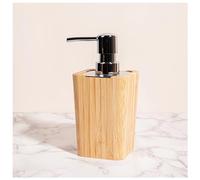 DSFIHJO Ensemble distributeur de Savon Set De Accesorios Baño Madera Bambú, Dispensador Jabón, Vaso, Jabonera, Soporte For Cepillo Juego de baño Accesorios Completo(Soap Dispenser)