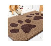 DSFIHJO Felpudo de Entrada con diseño de Patas de Perro, Duradero, Antideslizante, Absorbente y Resistente a la Suciedad, y Lavable.(BN CF,60X90CM)