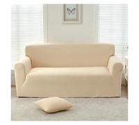 DSFIHJO Funda De Sofá Funda elástica Impermeable for sofá de Terciopelo maíz, Fundas elásticas Ajustables for Esquina 1, 2, 3 o 4 plazas en Forma L para Sala de Estar(Beige,1 Seat 90-140CM)