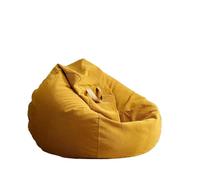 DSFIHJO Funda Puff Funda for puf 【¡Sin Relleno! ¡Debes Comprar el Relleno por Separado!】 para la Sala de Estar(Yellow,D70cm-emtpy Cover)