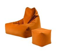 DSFIHJO Funda Puff Funda for puf 【¡Sin Relleno! ¡Debes Comprar el Relleno por Separado!】 para la Sala de Estar(Orange-with FD)