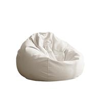 DSFIHJO Funda Puff Funda for puf 【¡Sin Relleno! ¡Debes Comprar el Relleno por Separado!】 para la Sala de Estar(White,D80cm-emtpy Cover)