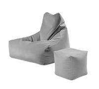 DSFIHJO Funda Puff Funda for puf 【¡Sin Relleno! ¡Debes Comprar el Relleno por Separado!】 para la Sala de Estar(Lgiht Grey-with FD)