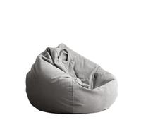 DSFIHJO Funda Puff Funda for puf 【¡Sin Relleno! ¡Debes Comprar el Relleno por Separado!】 para la Sala de Estar(Light Grey,D80cm-emtpy Cover)