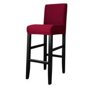 DSFIHJO Fundas para Taburetes De Bar 1/2/4 Piezas Fundas elásticas for taburetes de Bar, Fundas for sillas Comedor, for y cafetería, for Asientos sin Brazos(Wine Red,2 PCS)