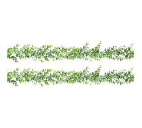 DSFIHJO Guirnalda De Flores Artificiales 2 uds 1,8 m eucalipto Artificial ratán Boda decoración del hogar Hoja Hierba Fondo de Pared arqueada(Green-2pcs)