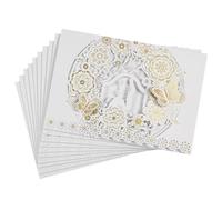 DSFIHJO Invitaciones Boda 10 unids/pack 3D mariposa Tarjetas de invitación boda flor novia novio ahueca hacia fuera los titulares tarjetas papel perla brillante Universal(10pcs White Card)