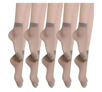 DSFIHJO Medias Finas De Mujer 1/10 pares de calcetines cubierta negra, medias ultrafinas sexis for mujer, calcetín tobillero corto cristal nailon transparente, seda antideslizante(Grey,1pairs)