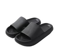DSFIHJO pantuflas de nube Pantuflas Cloud Sliders for mujer y hombre, acolchadas, con suela gruesa, antideslizantes e impermeables, ideales baño, piscina exteriores(Black,42-43(UK 8-9))