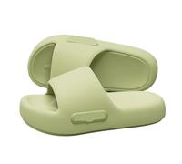 DSFIHJO pantuflas de nube Sandalias de plataforma con estampado letras y suela gruesa for mujer, cómodas, suaves nube, playa(Green,36-37)