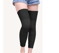 DSFIHJO Rodilleras Rodillera de invierno for mantener el calor, calentador piernas for ciclismo, rodillera for Yoga, correr, soporte for mujeres y hombres, 1 par(1 pair black,L)