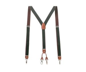 DSFIHJO Tirantes para pantalones hombre Tirantes elásticos ajustables for hombre, con 4 ganchos en forma de Y, 2,5 cm ancho, for camisa y pantalón Tirantes elásticos para pantalones hombre(Green)