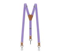 DSFIHJO Tirantes para pantalones hombre Tirantes vintage for hombre, con 3 ganchos, for pantalones casuales, de cuero, ajustables Tirantes elásticos para pantalones hombre(PURPLE)