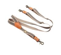 DSFIHJO Tirantes para pantalones hombre Tirantes vintage for hombre con 3 ganchos, for pantalones, informales, ajustables, a la moda Tirantes elásticos para pantalones hombre(BROWN)