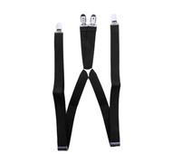 DSFIHJO Tirantes Traje Hombre 1 tirante de 2,5 x 110 cm for hombre y mujer, con 4 clips, tipo X, elástico, ajustable, ancho, for trabajo Ajustable(Black)