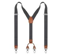 DSFIHJO Tirantes Traje Hombre Hebilla de gancho for jeans 2,5 cm con clip for correa en Y, 4 clips for adultos, for camisa, traje, pantalones, accesorios, tirantes Ajustable(A10 Gray)