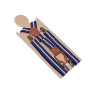 DSFIHJO Tirantes Traje Hombre Tirantes elásticos a rayas for hombre, de bronce, con clip, for mujer, 2,5 cm ancho, ajustables for boda Ajustable(Blue04)