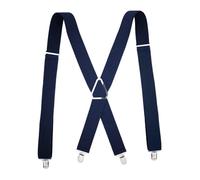 DSFIHJO Tirantes Traje Hombre Tirantes elásticos ajustables for hombre y mujer, 2,5 cm de ancho, 4 clips Ajustable(Deep blue)