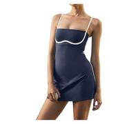 DSFIHJO Vestido Deportivo Vestido de Tenis Golf con Almohadilla, Conjunto Deportivo Yoga for Mujer, Ropa Entrenamiento, bádminton, Deportiva Vestido Padel Mujer(Blue1,M)