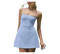 DSFIHJO Vestido Deportivo Vestido de Tenis Golf con Almohadilla, Conjunto Deportivo Yoga for Mujer, Ropa Entrenamiento, bádminton, Deportiva Vestido Padel Mujer(Blue,S)