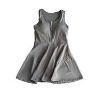 DSFIHJO Vestido Deportivo Vestido Deportivo for Mujer, for Yoga, Golf, Correr, Tenis, con Pantalones Cortos incorporados, Falda Deportiva Vestido Padel Mujer(Gray,XL)