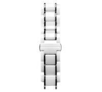 DSHDFJ 14 15 16 17 18 19 20 21 22 23 24 Mm Banda De Cerámica De Lujo Blanco Negro Rosa Oro Reloj De Mujer For Hombre Correa Pulsera Cinturón(White and black,15mm)