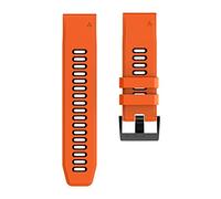 DSHDFJ 2 6mm 22mm 20mm Correa Quickfit Compatible con Garmin EPIX Fenix 7 7x 7s Solar 6 6x 6s Pro 5x 5s Plus/Instinct 2 / Forerunner 945 Silicone Band(Orange black,Fenix 6S)