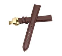 DSHDFJ - Correa de reloj para mujer, piel auténtica, cierre de mariposa, simple, sin grano, color blanco, 12, 13, 14, 15, 16, 17 mm, 12mm, Acetato, No es una piedra preciosa