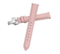 DSHDFJ - Correa de reloj para mujer, piel auténtica, cierre de mariposa, simple, sin grano, color blanco, 12, 13, 14, 15, 16, 17 mm, 13mm, Acetato, No es una piedra preciosa