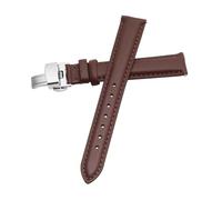 DSHDFJ - Correa de reloj para mujer, piel auténtica, cierre de mariposa, simple, sin grano, color blanco, 12, 13, 14, 15, 16, 17 mm, 20mm, Acetato, No es una piedra preciosa