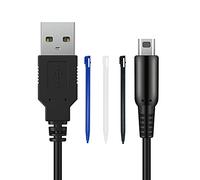 DSi - Kit de cable de carga USB, cable de carga DSi y lápiz capacitivo compatible con Nintendo DSi, Play y Charge Power Cable de carga para DSi, con 3 lápices capacitivos