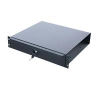 DSIT Cajón metálico con Cerradura de 19 Pulgadas - 2U - Negro
