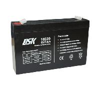 DSK Batería de plomo AGM sellada DSK-10320 6V 7Ah recargable con adaptador Faston F1/F2