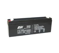 DSK Batería de Plomo AGM Sellada VRLA 12V 2,3Ah Recargable sin Mantenimiento para Alarmas, Seguridad, Juguetes Eléctricos y SAI. Alta Durabilidad. Compatible con terminales F1 y F2