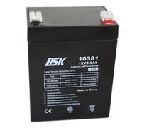 DSK Batería de Plomo AGM Sellada VRLA 12V 2,9Ah Recargable sin Mantenimiento para Alarmas, Seguridad, Juguetes Eléctricos y SAI. Alta Durabilidad Larga Vida útil. Compatible con terminales F1 y F2
