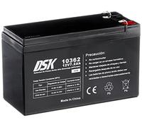 DSK Batería de Plomo AGM Sellada VRLA Alta Descarga 12V 7,2Ah Recargable sin Mantenimiento para UPS SAI, Respaldo de Energía y Seguridad. Alta Durabilidad. Compatible con terminales F1 y F2