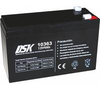 DSK 10363 - Batería de Plomo Recargable de Alta Descarga AGM Sellada de 12V y 9Ah. Ideal para UPS-SAI, Sistemas de seguridad y comunicación, luces de emergencia…