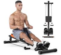 Dskeuzeew Máquina de Remo para el hogar, máquina de Remo Plegable, Dispositivo de Fitness para Cardio y Entrenamiento de Fuerza, Pantalla LCD para Entrenamiento en casa, Capacidad de Peso de 120 kg,