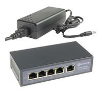 DSLRKIT 78watt 5 Port 4 PoE Switch 802.3af 802.3at Power Over Ethernet PSE14AT