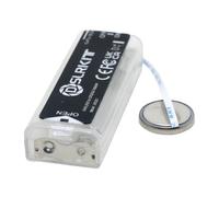 DSLRKIT Adaptador de batería falsa AAA/LR03 a CR2032, cable plano flexible, carcasa CR2032 de tamaño real, soporta dos pilas AA con interruptor de encendido/apagado para termómetros de pared, botones