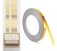 DSLSQD Cinta adhesiva metálica autoadhesiva, 10mm x 50M Tira decorativa dorada, cinta decorativa para azulejos, cinta metalizada para coche, pared, perchero, scrapbook, embalaje de regalo