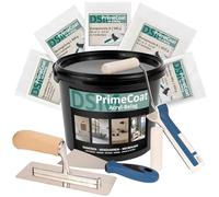 DSM PrimeCoat - Masilla acrílica para ducha y baño sin juntas, juego con accesorios para aproximadamente 8-10 m², M02 Light Ivory, incluye mezcla de estructuras Easy Fein - para pared, suelo, muebles