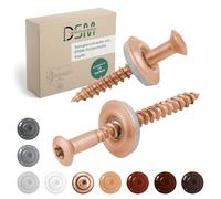 DSM Tornillos de cobre de 4,5 x 20 mm, acero inoxidable A2, revestido, con arandela de sellado EPDM (15 mm), accionamiento TX, similar a DIN 7995/DIN 9171, 100 unidades