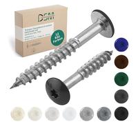 DSM Tornillos de fachada Trespo de 5,5 x 35 mm, antracita RAL 7016, acero inoxidable A2, cabeza redonda plana con accionamiento TX, autorroscantes y resistentes a la corrosión, 50 unidades