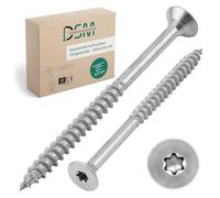 DSM - Tornillos para aglomerado (3 x 50 mm, acero inoxidable A2/V2A, con cabeza avellanada y accionamiento TX), con aprobación ETA